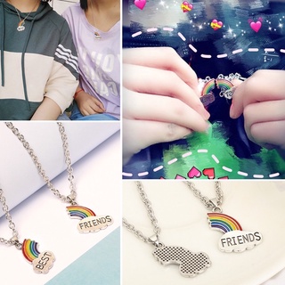 Cặp vòng cổ BFF hình cầu vòng