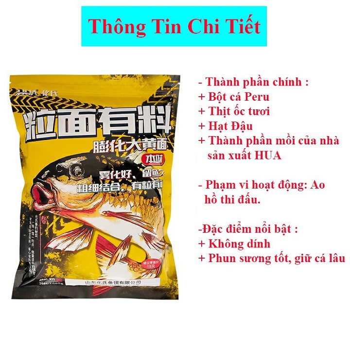 Mồi Câu Cá Chép Vàng khối lượng 1000g siêu nhạy HUA-12