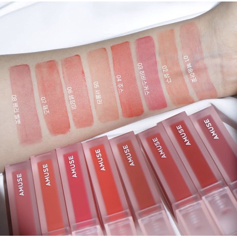 SON siêu lì, mềm môi AMUSE DEW VELVET hót tại Hàn Quốc.