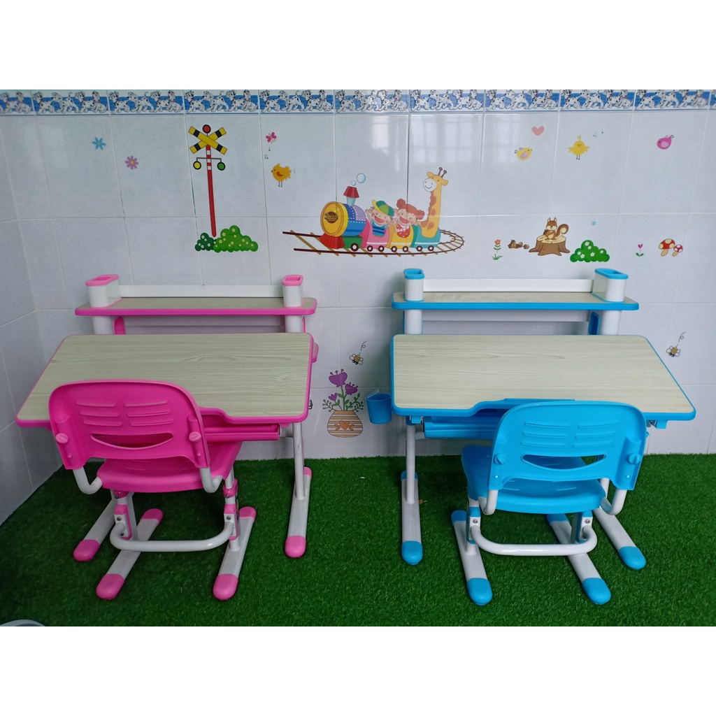 Thanh lý hàng trưng bày-Bộ bàn ghế học sinh C502 màu hồng