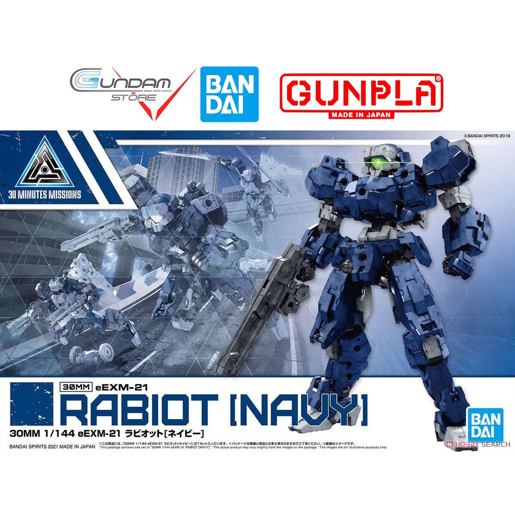 Bandai Mô Hình Lắp Ráp 30MM Rabiot Navy EEXM-21 1/144 30 Minutes Missions Đồ Chơi Anime Nhật