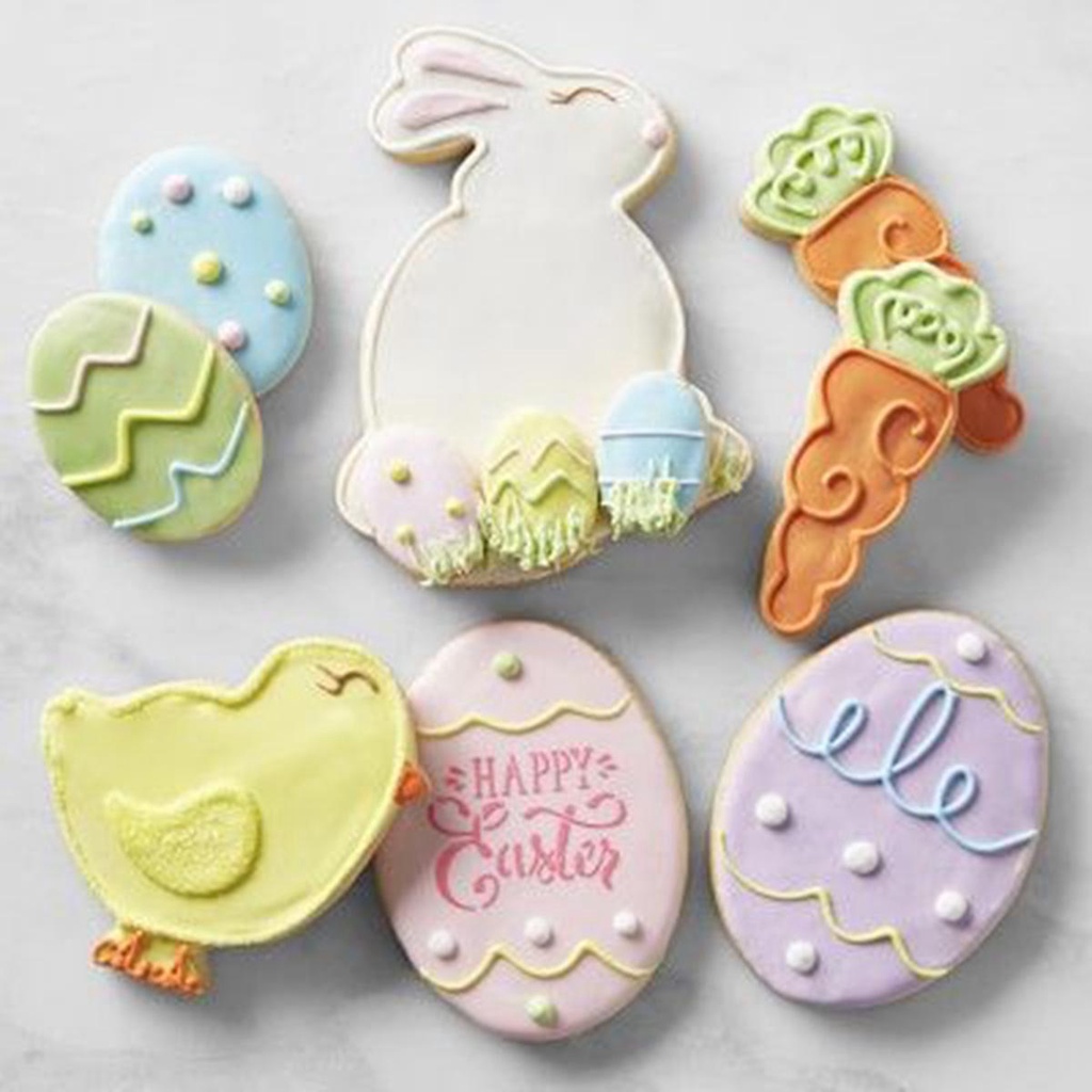 Set 5 Khuôn Cắt Bánh Quy Bằng Nhựa Họa Tiết Động Vật Hoạt Hình