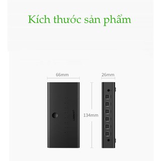 Ugreen 60102 - Bộ KVM 1 bộ chuột, bàn phím điều khiển đồng bộ 8 máy tính - Phukienleduy