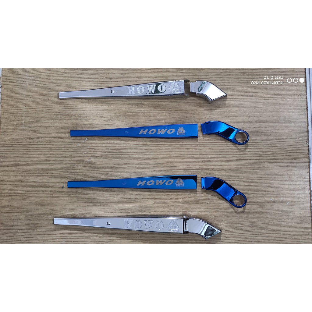 ỐP gạt mưa xe Howo A7 mạ crom, Inox xanh phục vụ các bác