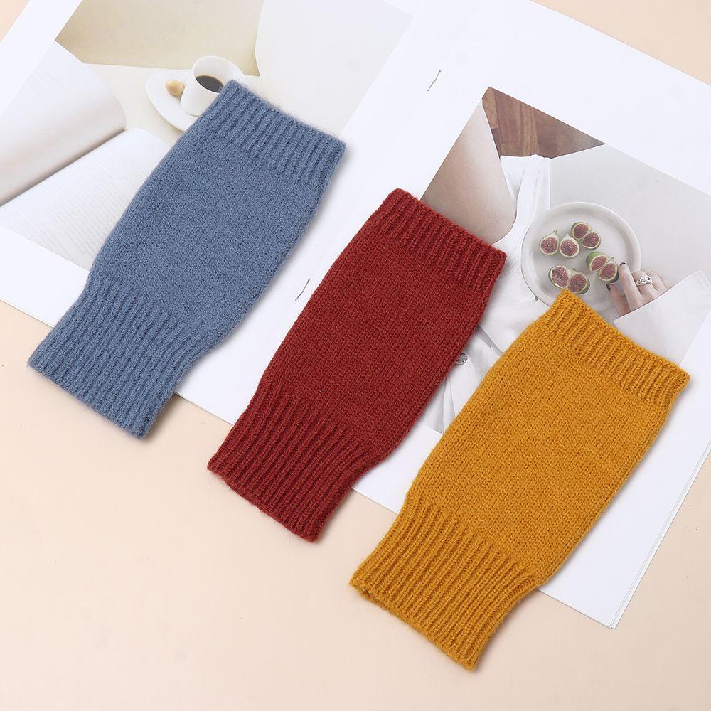 Găng Tay Len Cotton Hở Ngón Thời Trang Mùa Đông