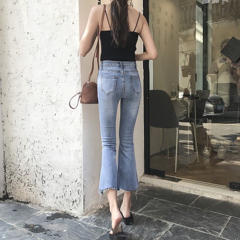 Quần jean nữ ống loe dáng ôm Emilyshop