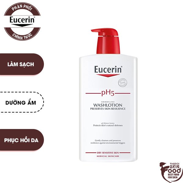 Sữa Tắm Làm Sạch, Dưỡng Ẩm Da Eucerin pH5 WashLotion