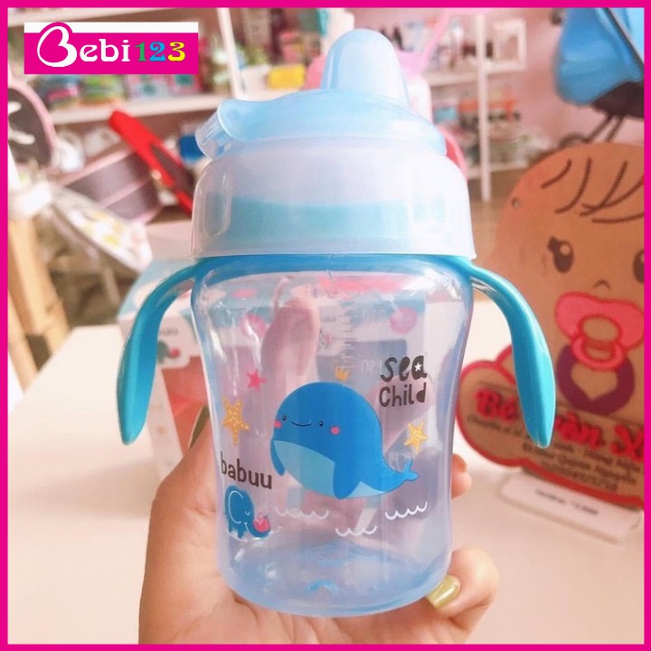 Bình tập uống nước đầu mỏ vịt Loại 240ml Baby Babuu Nhật Bản cho bé