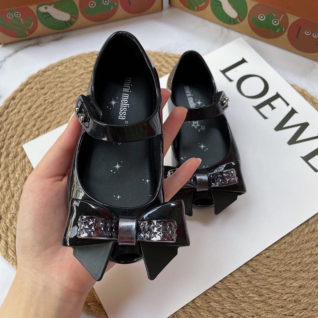 Giày Sandal Công Chúa Đính Nơ Xinh Xắn Cho Bé Gái US7-US9