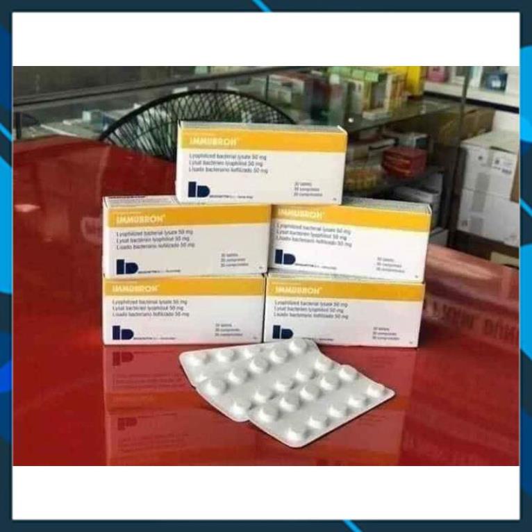 Immubron- Tăng Đề Kháng và miễn dịch tránh nhiễm khuẩn hô hấp nhập khẩu Ý ( hộp 30 viên dùng trong 3 tháng)