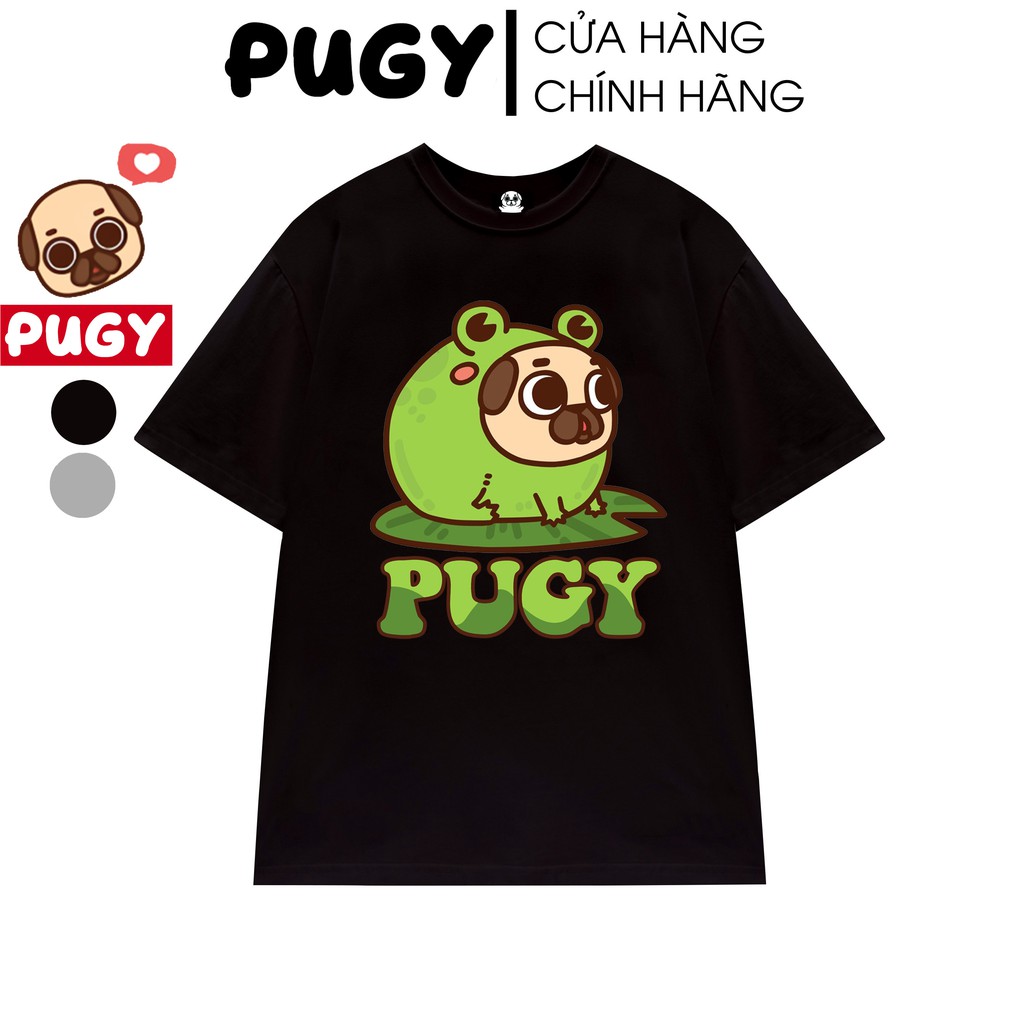 Áo Thun Tay Lỡ Chó Pug 019 Phông PUGY Unisex Nam Nữ Cotton Oversize Form Rộng