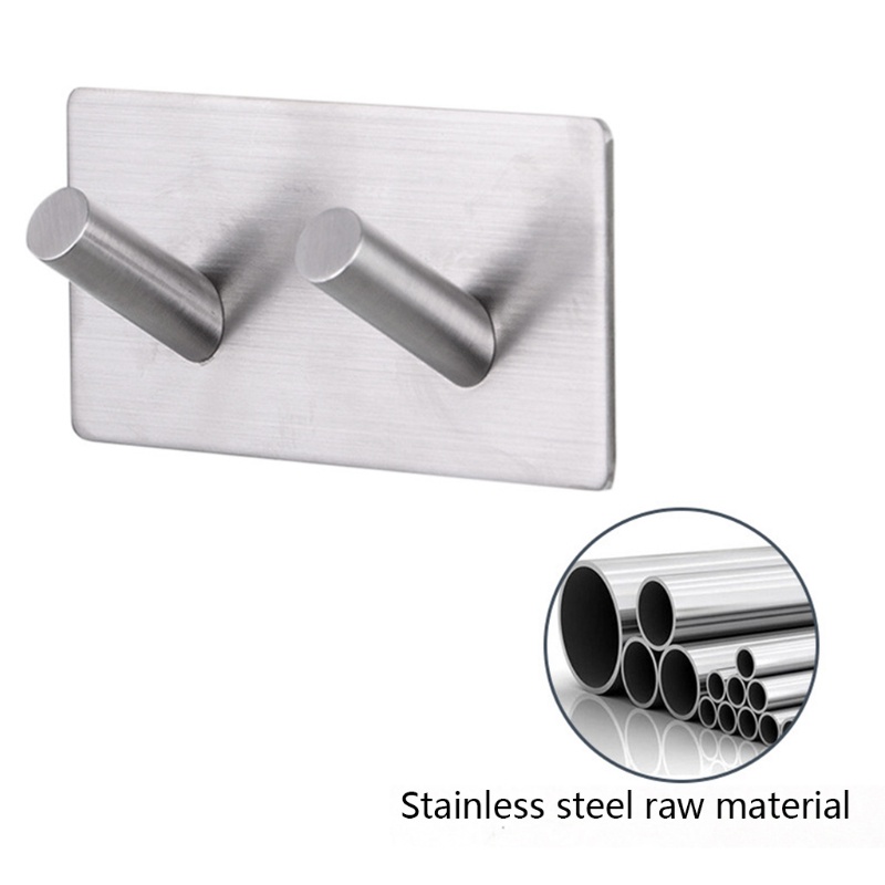 Móc Treo Đồ Bằng Thép Không Gỉ Dán Tường Chịu Được Sức Nặng Không Cần Đục Lỗ Cho Nhà Bếp Nhà Tắm