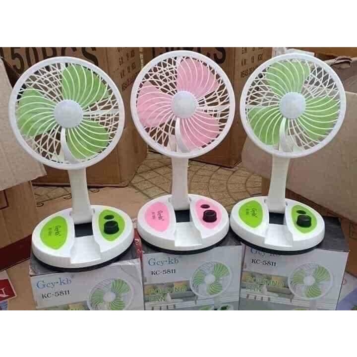 Quạt tích điện cỡ to gấp gọn có đèn led KC 5811