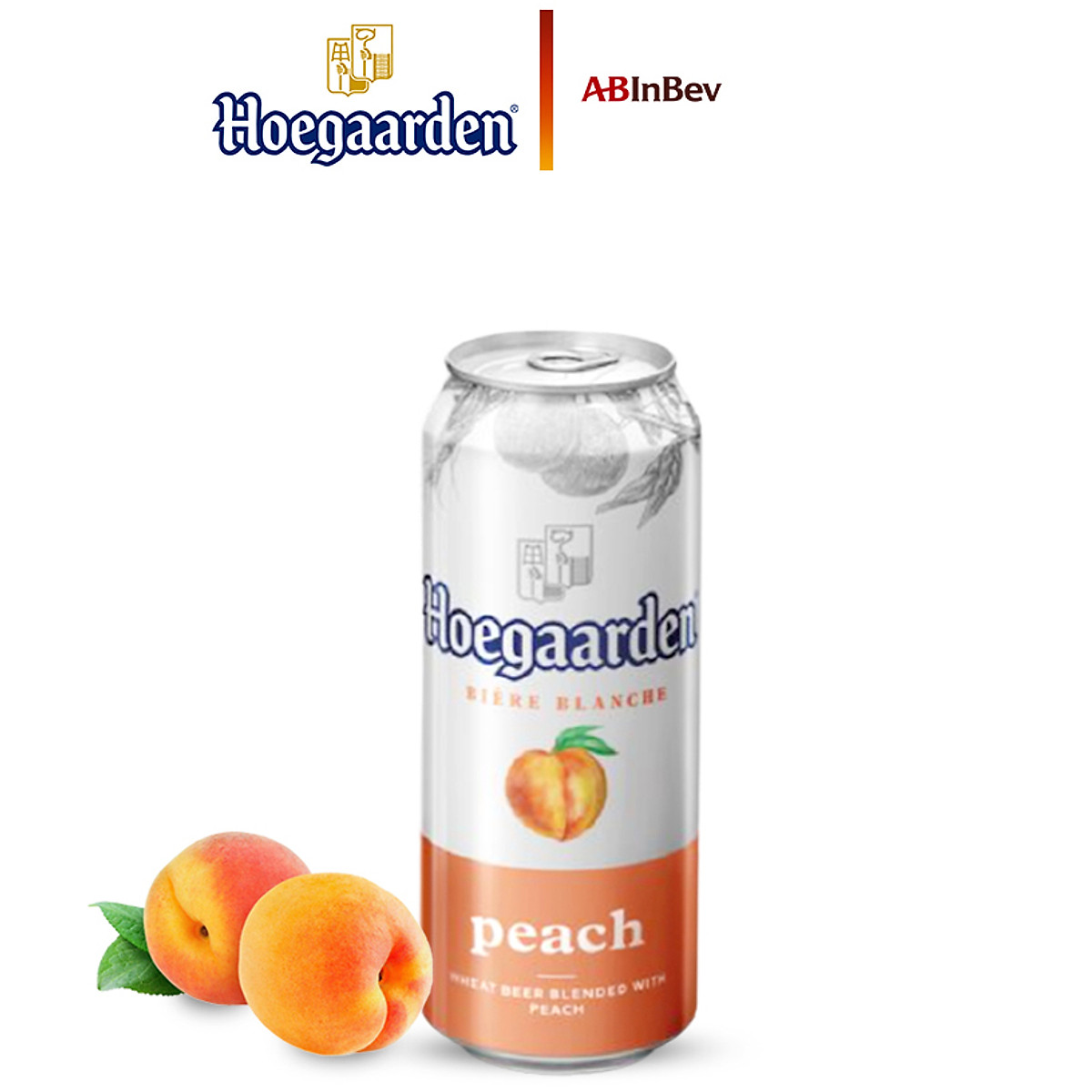 Bia Bỉ Hoegaarden Peach Thùng 12 Lon  Chính Hiệu - Hương Vị Đào / Lốc 6 lon Bia Bỉ Hoegaarden đào 500ml
