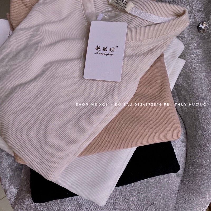 Áo bầu mùa đông - Áo tăm nhung ấm áp