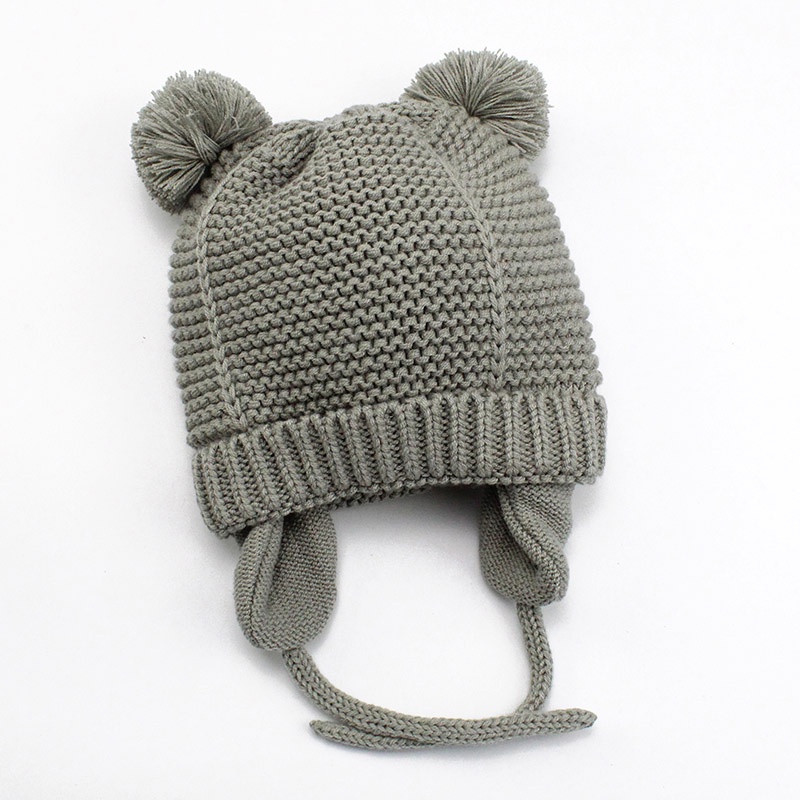 Mũ Beanie Dệt Kim Dày Dặn Giữ Ấm Mùa Đông Cho Bé Trai Và Bé Gái 0-24 Tháng Tuổi
