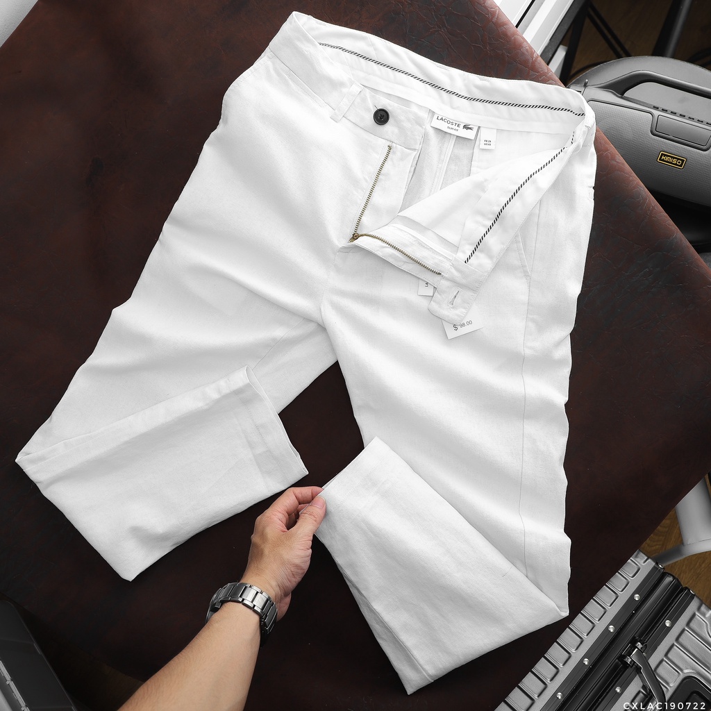 Quần dài thời trang nam chất liệu linen cao cấp, form slim fit tôn dáng, cực sang 90722