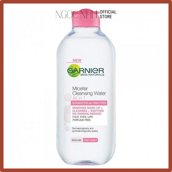 Nước làm sạch và tẩy trang cho mọi loại da Garnier Micellar Water 400ml [Chính Hãng 100%]