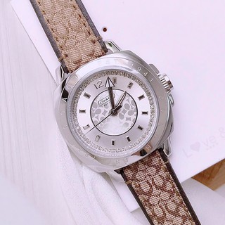 Đồng Hồ Coach Nữ Dây Da 35mm Authentic - Vỏ Bạc