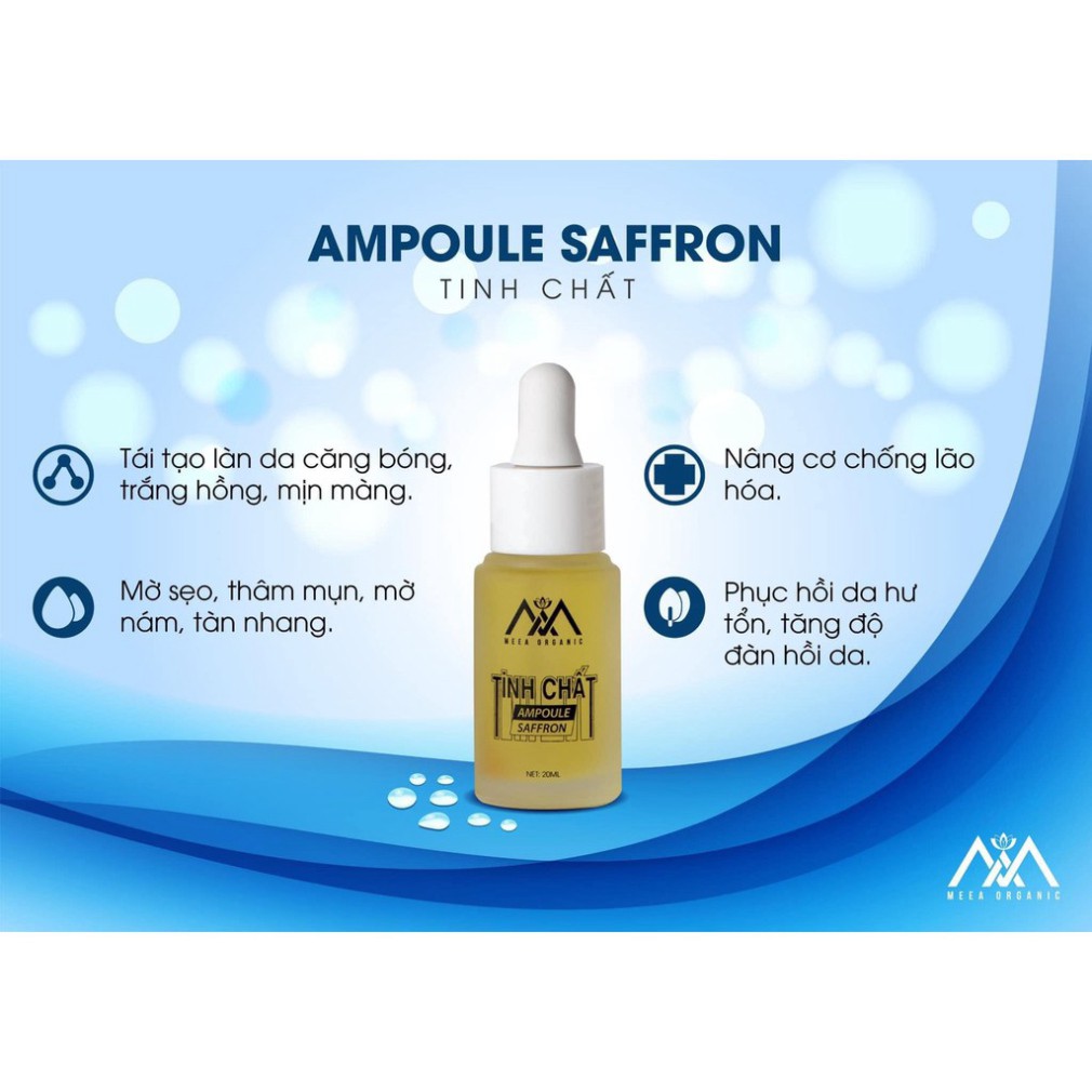 [100% Chính Hãng] tinh chất ampoule saffron serum meea organic  date mới