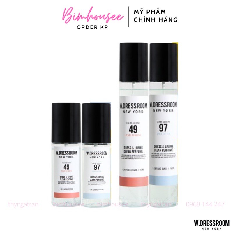 Nước hoa xịt thơm W.Dressroom New York - Hàng nhập khẩu