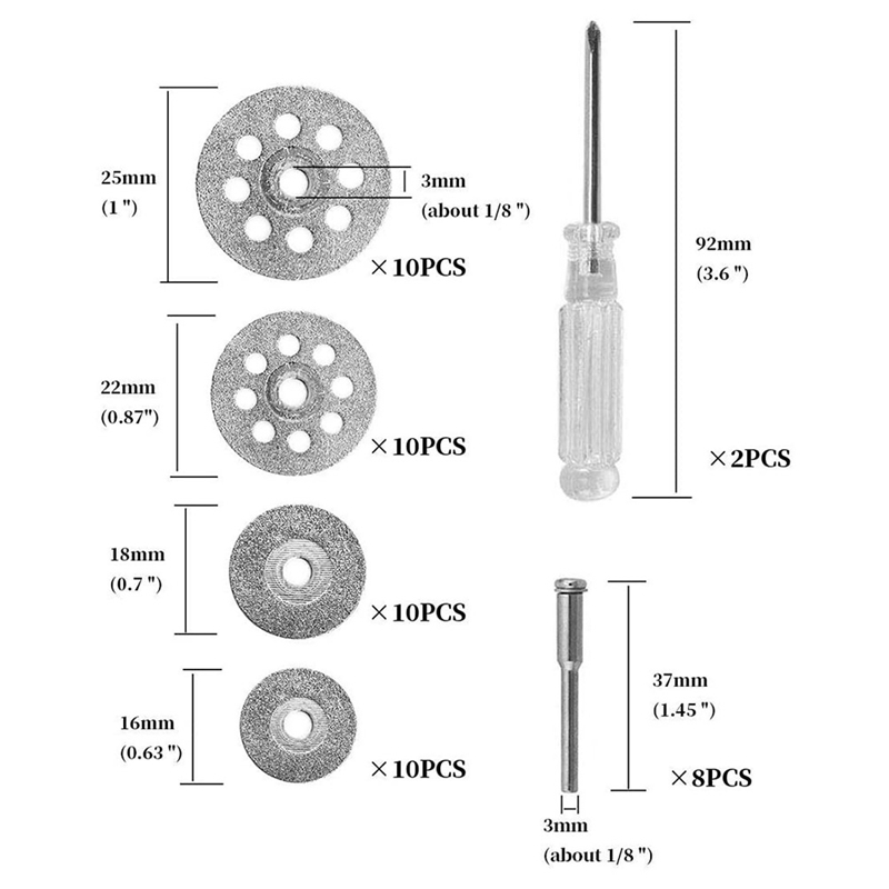 Set 40 lưỡi cưa mini và mũi khoan dremel chuyên dụng chất lượng cao 