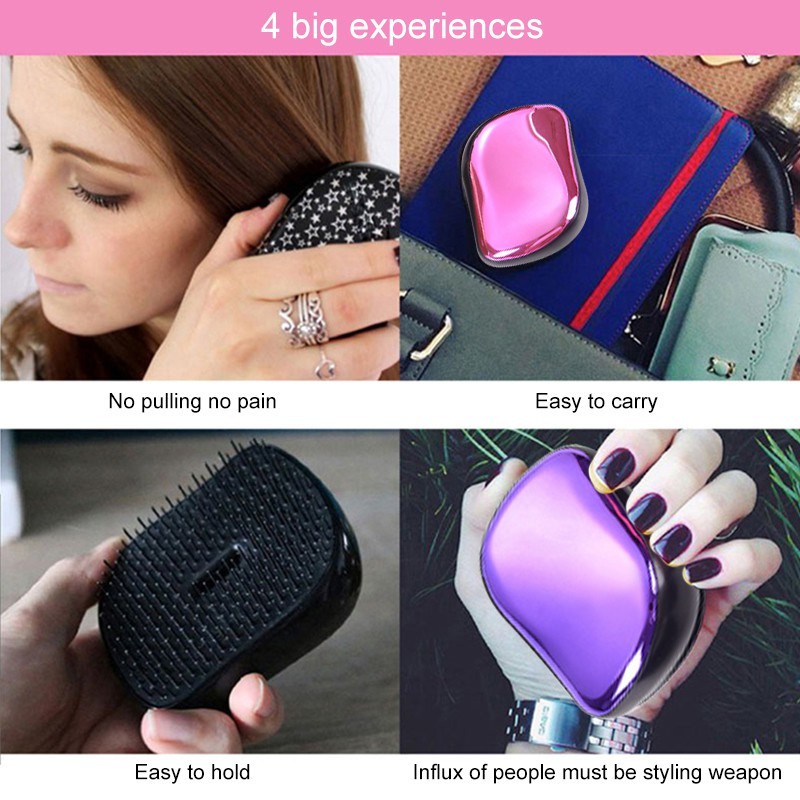[Hàng mới về] Lược chải tóc chống tĩnh điện thiết kế nhỏ gọn tiện dụng