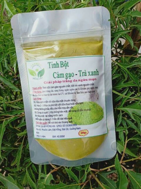 Tinh bột đậu đỏ - tinh bột cám gạo - tinh bột trà xanh xanh - bột dưỡng da thiên nhiên HỒNG AN