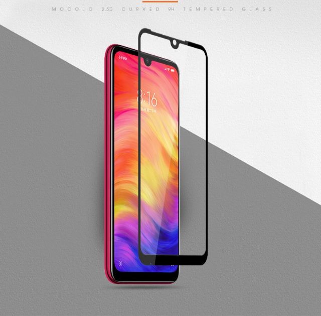 Cường lực 5D Cho Redmi Note 7 / Redmi 10 Full Màn Full keo ( tặng keo mép giấy lấy bụi )