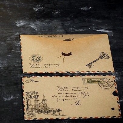 Bao thư phong bì thư vintage giấy kraft cổ điển