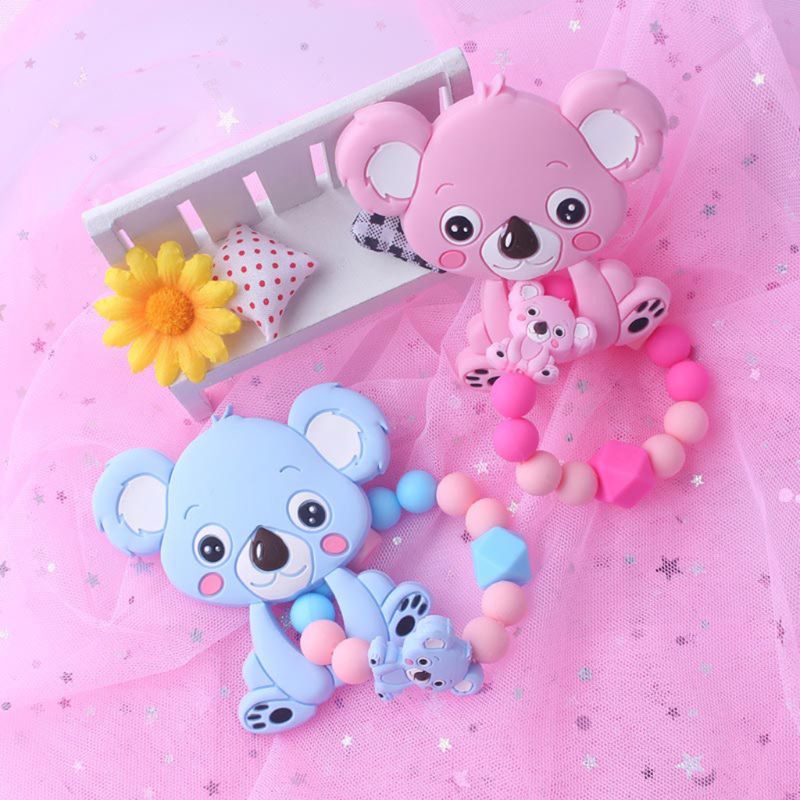 Đồ Chơi Ngậm Nướu Hình Gấu Koala Hoạt Hình Bằng Silicon Cấp Thực Phẩm Dành Cho Em Bé