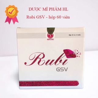 Viên uống hỗ trợ làm đẹp da đẹp tóc Rubi GSV hộp 60 viên