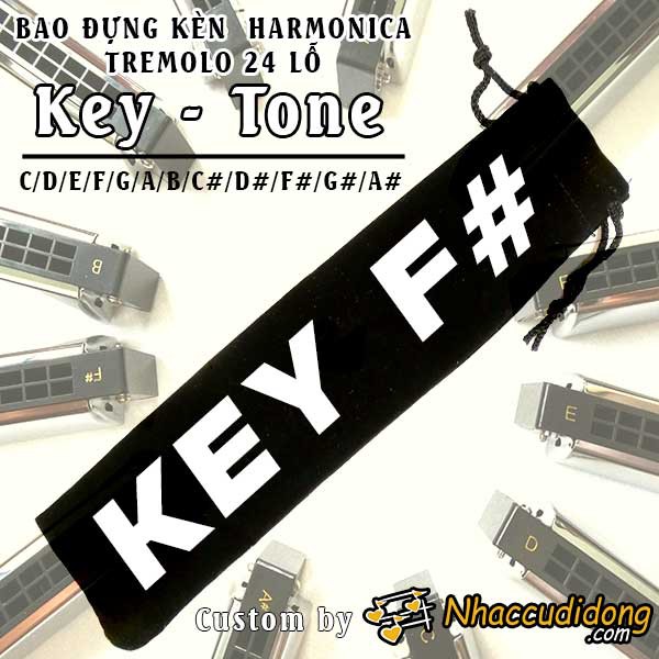 Bộ 12 Bao Đựng Kèn Ghi Chú Tone Kèn Harmonica Tremolo