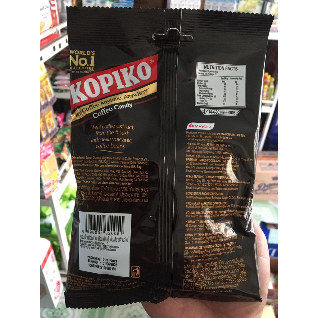 kẹo cà phê Kopiko gói 135g (ăn là mê )