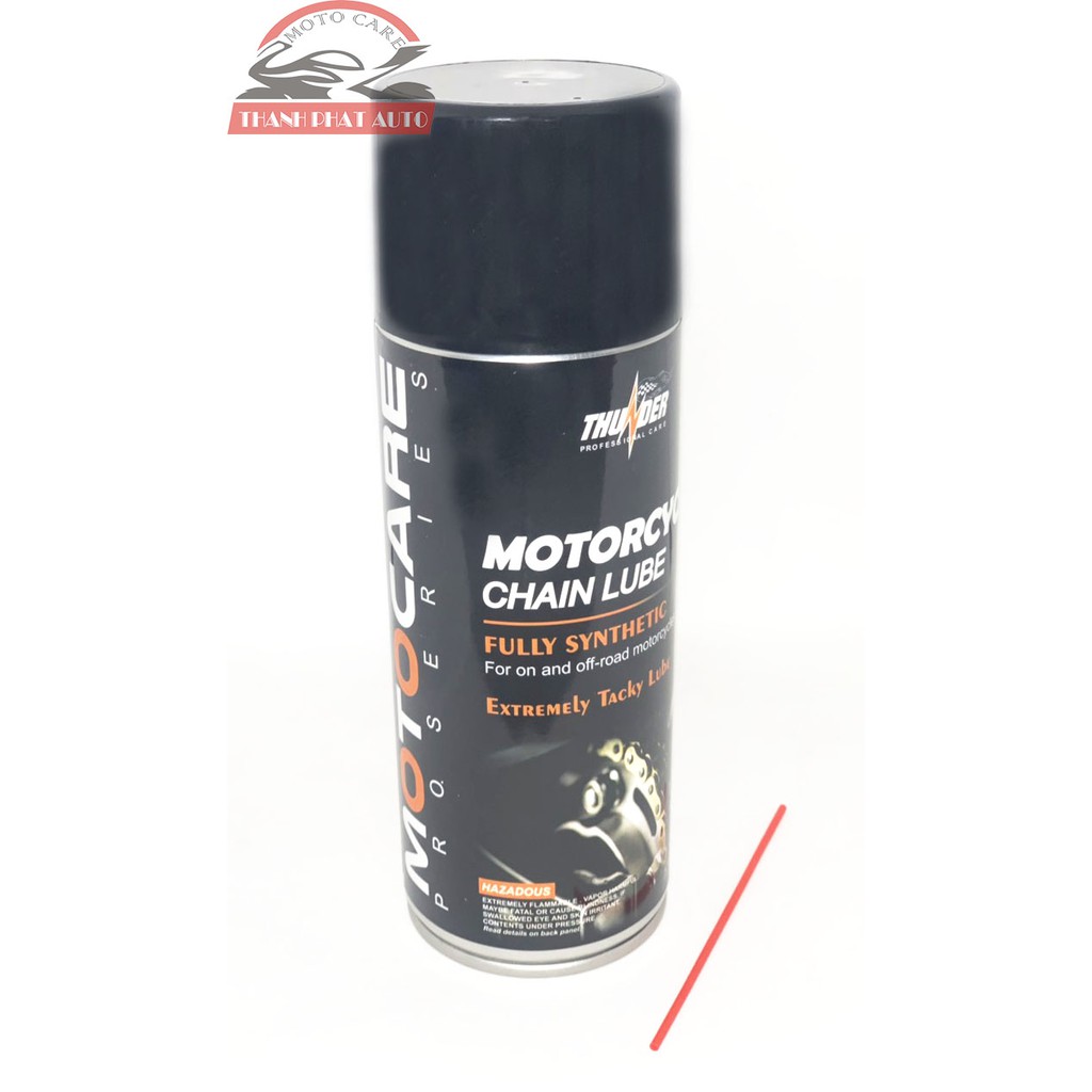 Chai xịt bôi trơn dưỡng sên cao cấp chống văng Thunder Motorcycle Chain Lube 400ml