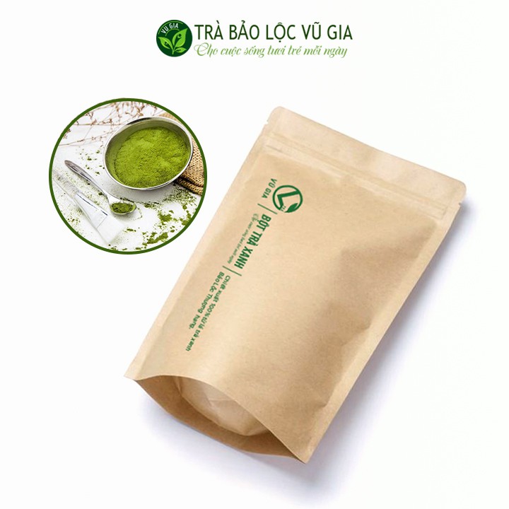 Bột Trà Xanh Nguyên Chất Vũ Gia (50g/ túi) - Đắp mặt giảm mụn, tắm trắng, tẩy tế bào chết - Đã được kiểm nghiệm y tế