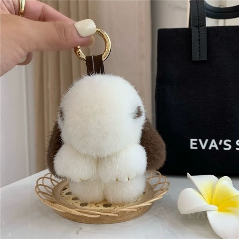 Móc Khóa Thỏ Nhồi Bông Dễ Thương Dành Cho Nữ