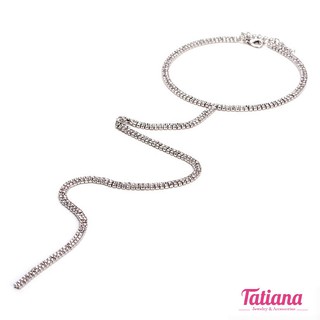 Vòng cổ choker line - Tatiana - d1044 (trắng bạc)