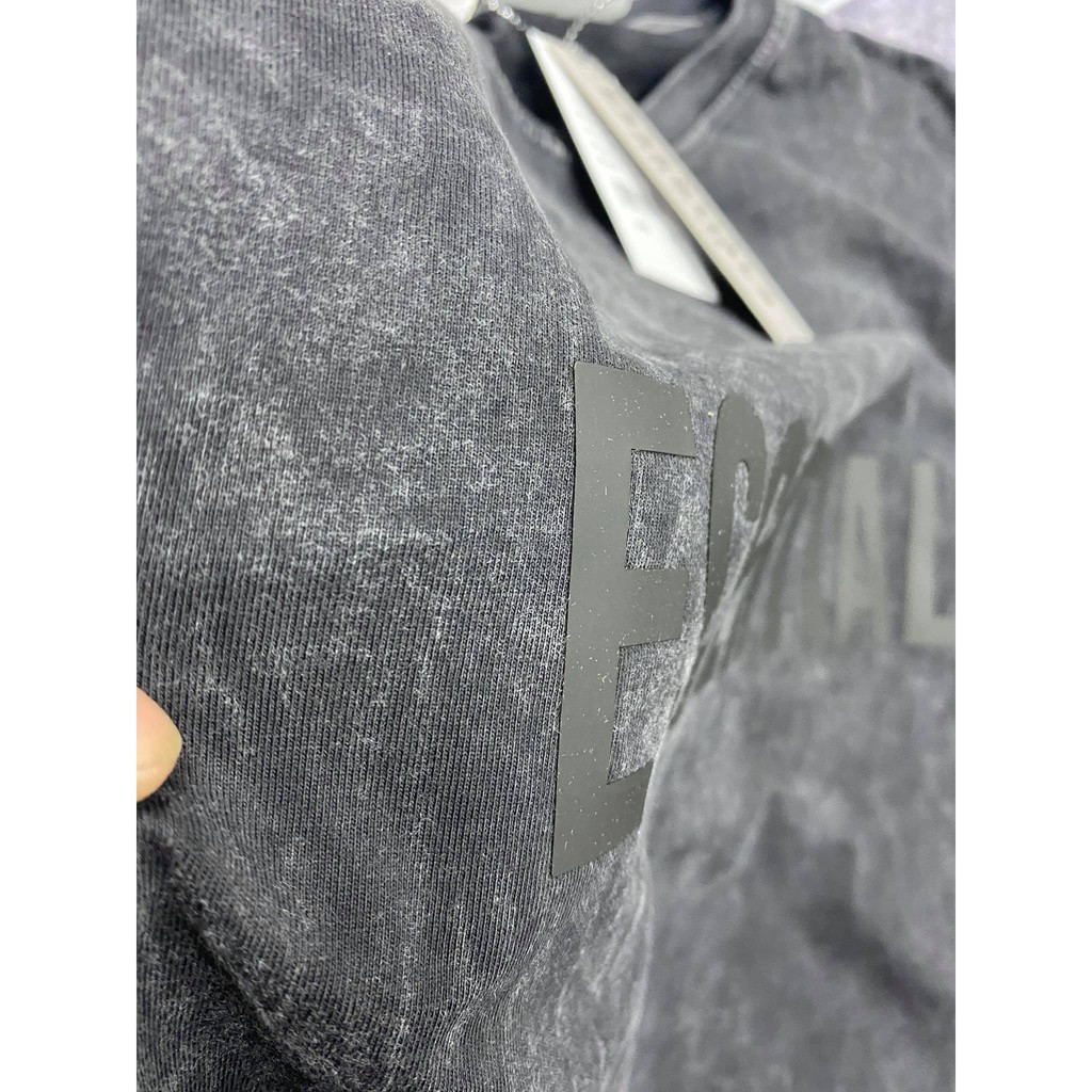 Áo thun Wash tay ngắn ESSENTIALS in cao su nổi Hogoto shop , Áo thun unisex nam nữ form rộng oversize chất liệu Cotton | BigBuy360 - bigbuy360.vn