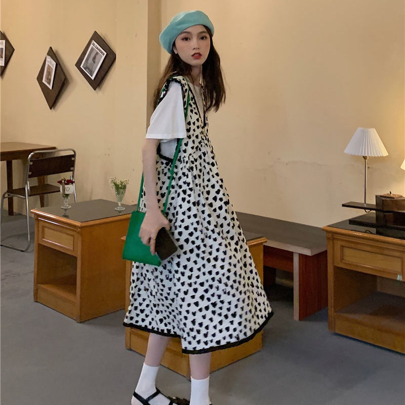 Đầm Hai Dây Dáng Rộng In Hoa Xinh Xắn Theo Phong Cách Nhật Bản Cho Nữ