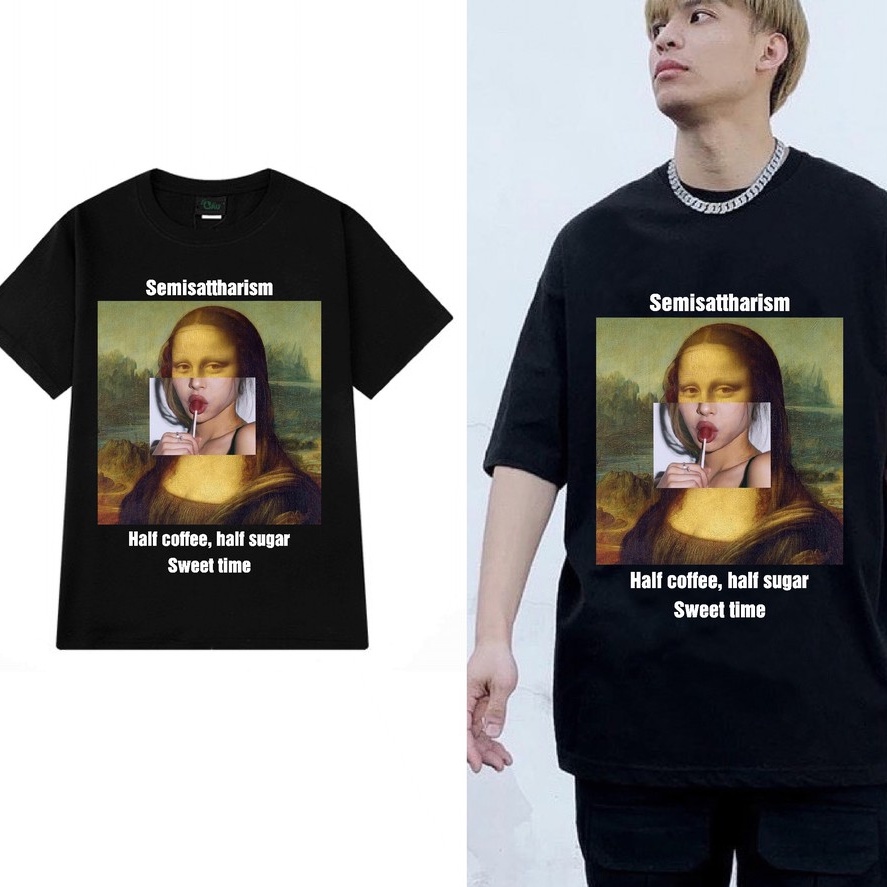 Áo thun tay lỡ GẤU194  Unisex form rộng vải 100% coton co dãn 4 chiều, phong cách Local Brand - Nàng Mona Lisa