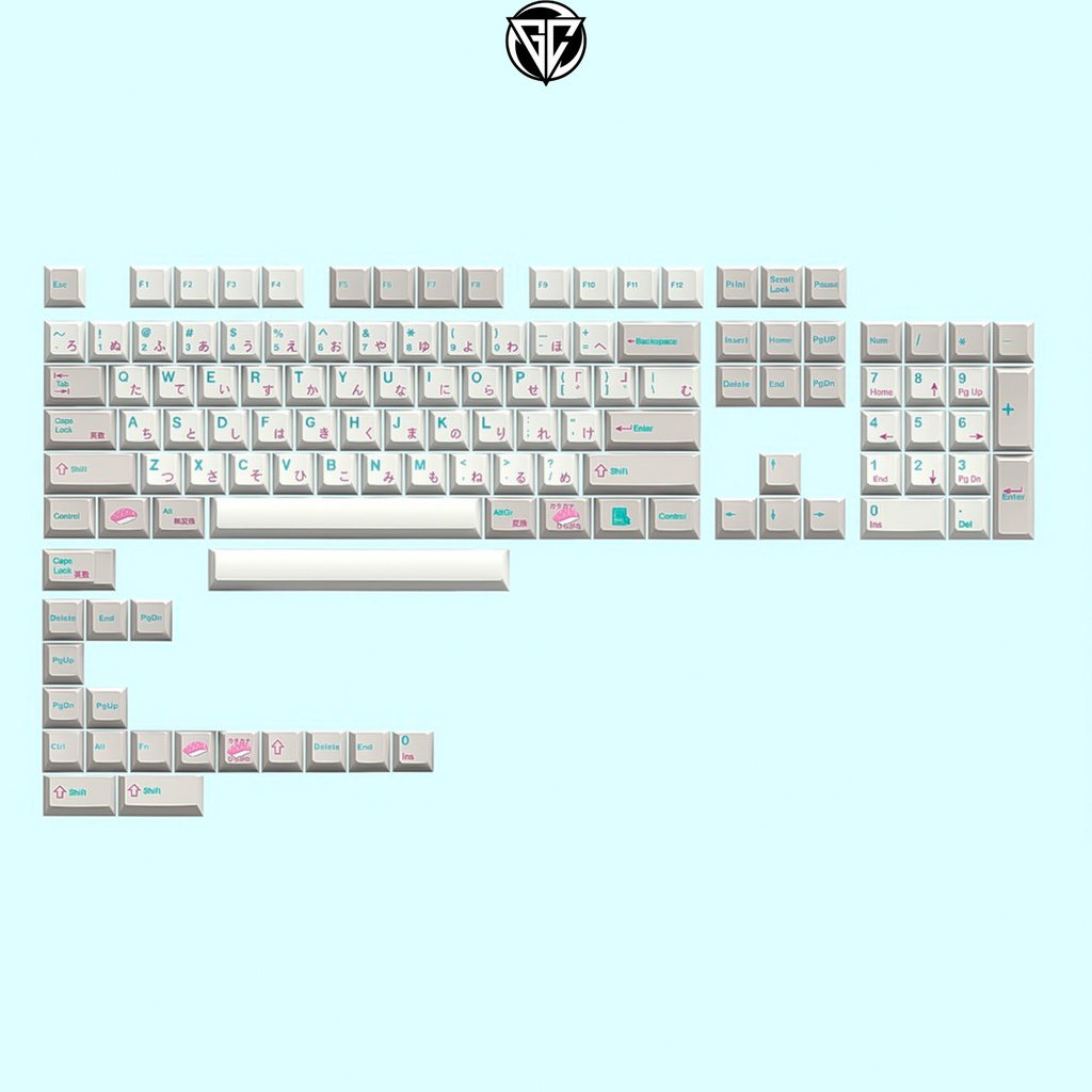 Keycap ePBT Sushi Clone 123 nút bàn phím cơ
