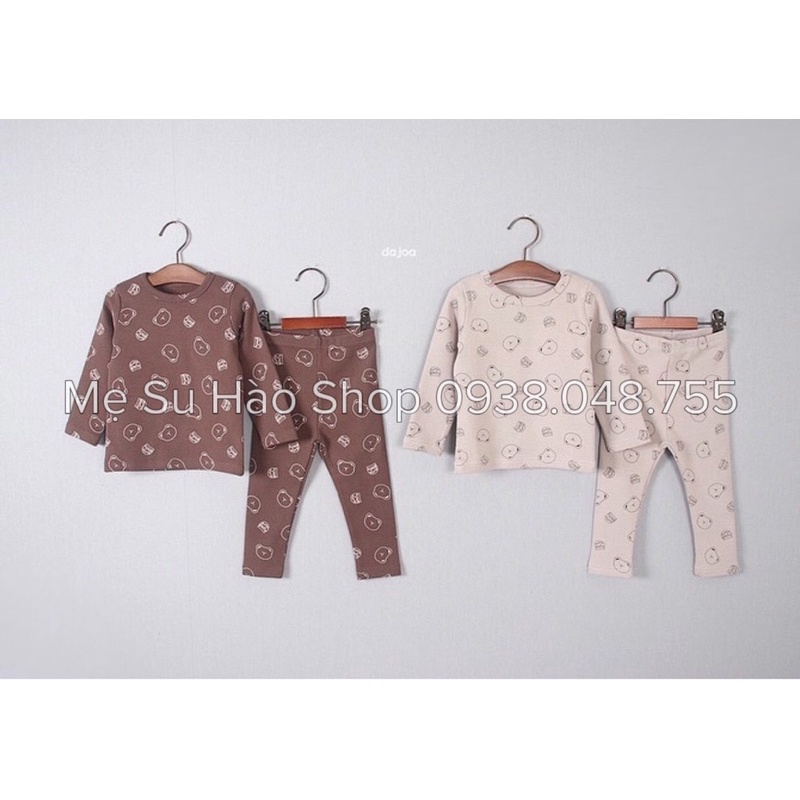 BỘ DÀI TAY TRẺ EM HÃNG DAJOA HÀN QUỐC MẪU GẤU RẤT XINH