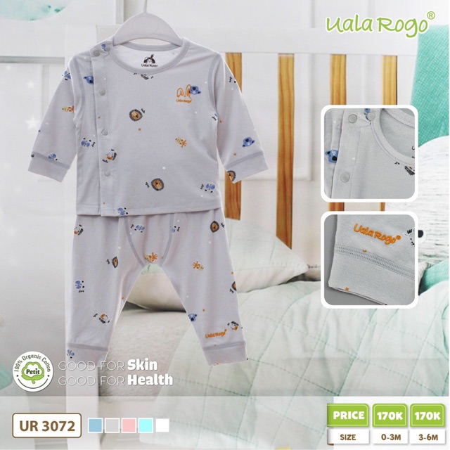 Bộ Uala Petit dài cài bên hoạ tiết mới