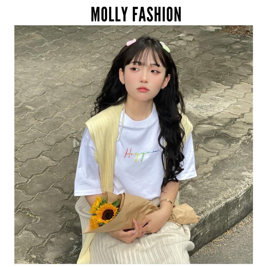 Áo thun tay lỡ ❤️ Áo phông Unisex HEYYOU form rộng Freesize dành cho nam nữ Molly Fashion