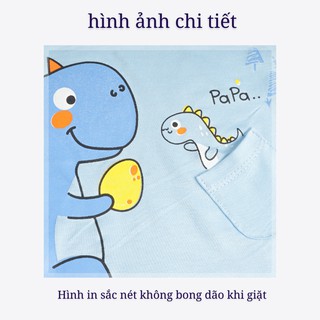 Bộ ba lỗ bé trai, bé gái kimchibaby vải thun lạnh họa tiết động vật đáng - ảnh sản phẩm 6