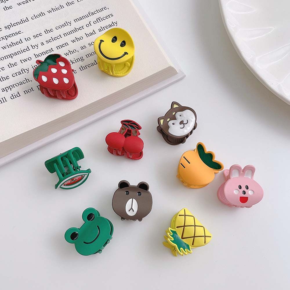 Kẹp tóc mini hình trái cây động vật dễ thương phong cách Hàn Quốc cho nữ