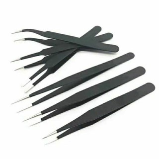 Nhíp gắp đá,gắp mi, sticker. Màu đen- trắng