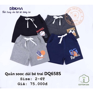 Quần đùi, quần short bé trai Dokma - Chất cotton hữu cơ mềm mát
