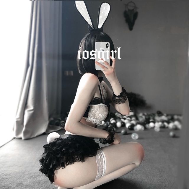 cosplay thỏ ren bunny kèm bờm sexy gợi cảm